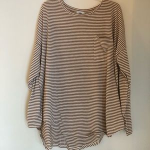 stripped oversized sweater
